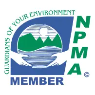 Logo for the National Pest Management Association (NPMA), a professional organization for pest management professionals. It features a stylized sun or sunburst shape with mountains or hills and the text 'NPMA' and 'Arizona Pest Professional Organization'.